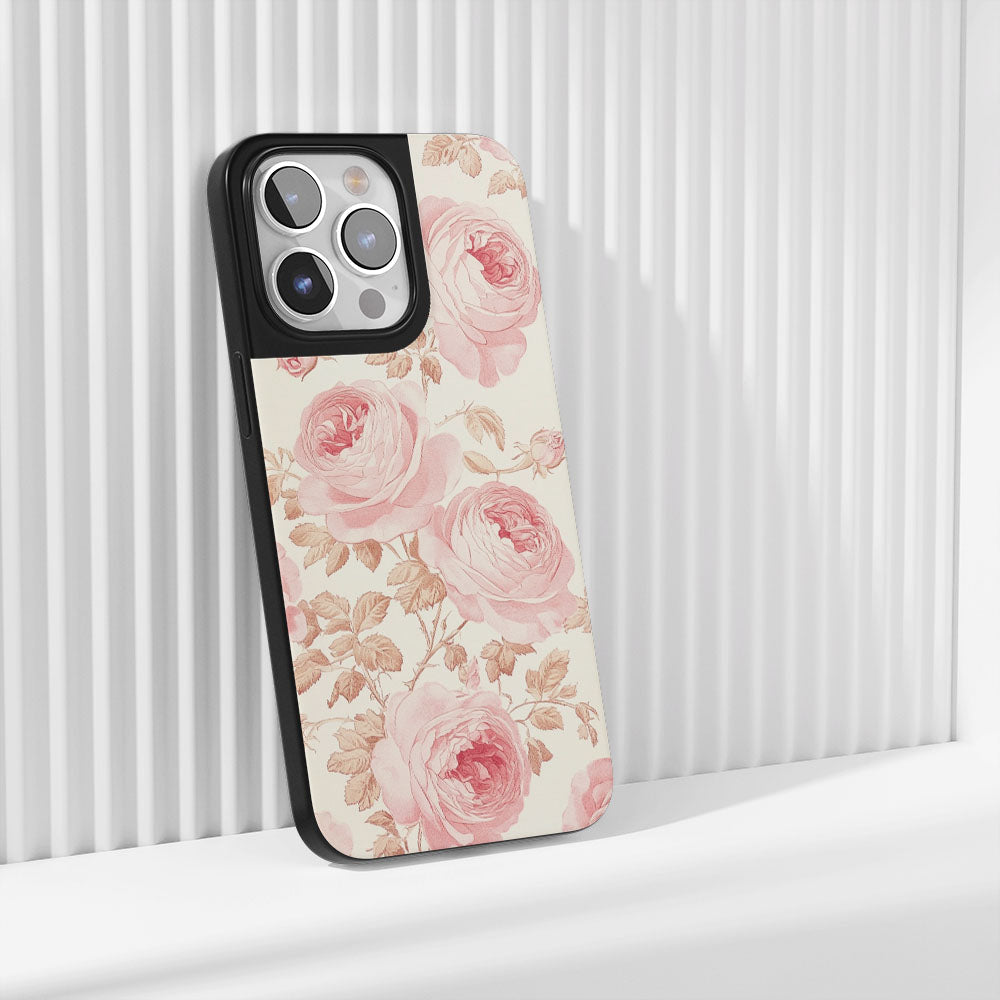 工業級堅固霧麵粉紅玫瑰 iPhone 手機殼（相容於 MagSafe）