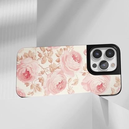 工業級堅固霧麵粉紅玫瑰 iPhone 手機殼（相容於 MagSafe）