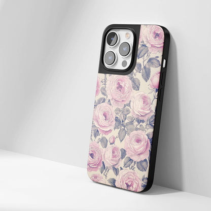Industry-Level Tough Matte Pink Rose iPhone Case (MagSafe-Compatible)