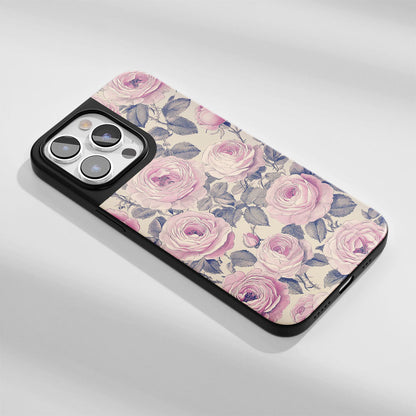 Industry-Level Tough Matte Pink Rose iPhone Case (MagSafe-Compatible)