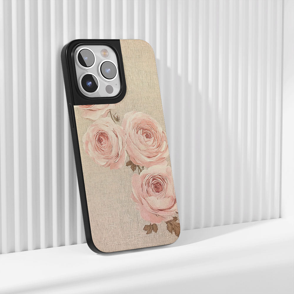 Industry-Level Tough Matte Pink Rose iPhone Case (MagSafe-Compatible)