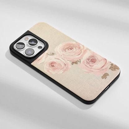 Industry-Level Tough Matte Pink Rose iPhone Case (MagSafe-Compatible)
