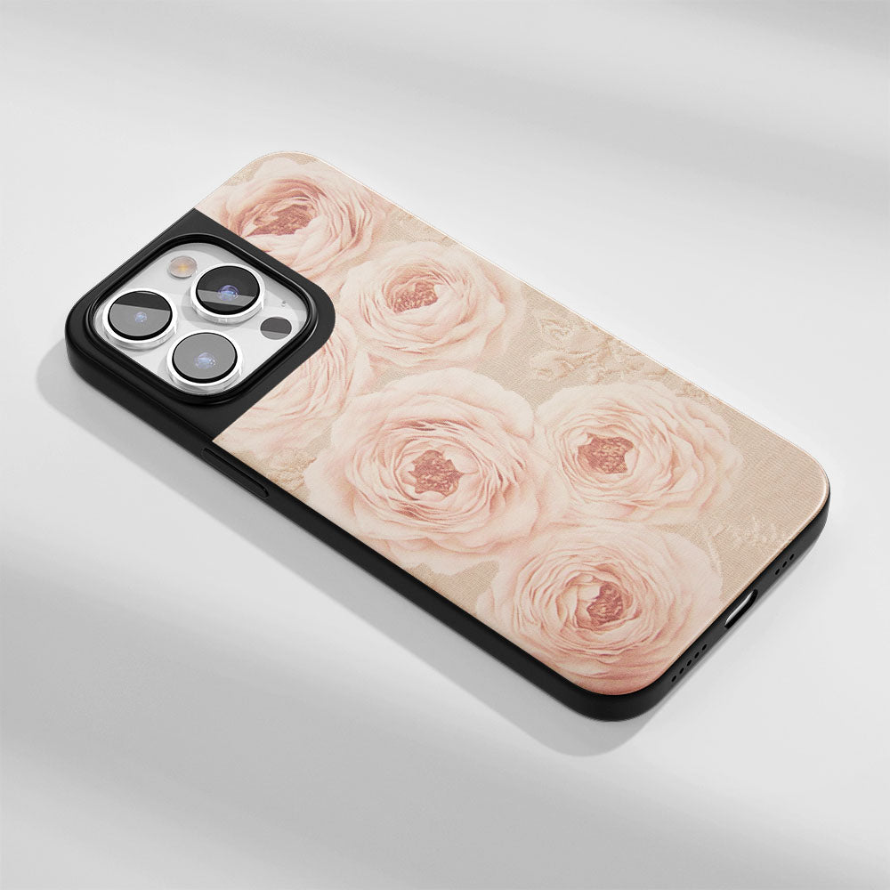 Industry-Level Tough Matte Pink Rose iPhone Case (MagSafe-Compatible)