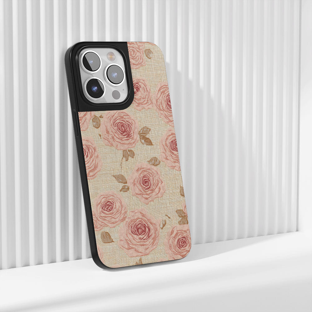 Industry-Level Tough Matte Pink Rose iPhone Case (MagSafe-Compatible)