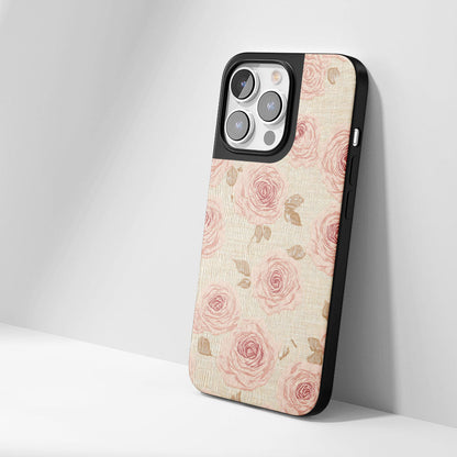 Industry-Level Tough Matte Pink Rose iPhone Case (MagSafe-Compatible)