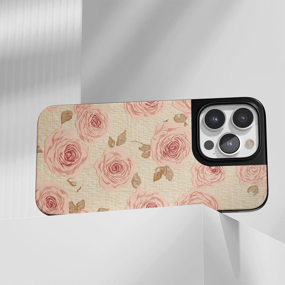 Industry-Level Tough Matte Pink Rose iPhone Case (MagSafe-Compatible)