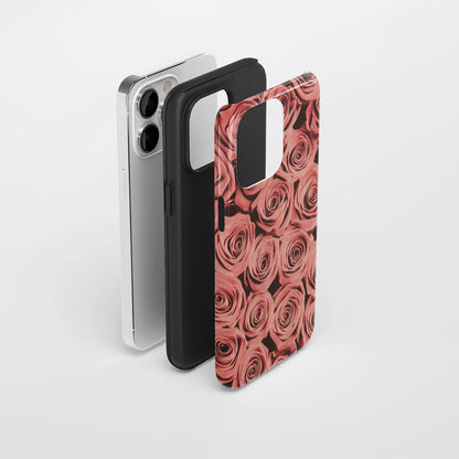 เคส iPhone แบบด้านทนทานพิมพ์ลายด้วยมือสองชั้น 