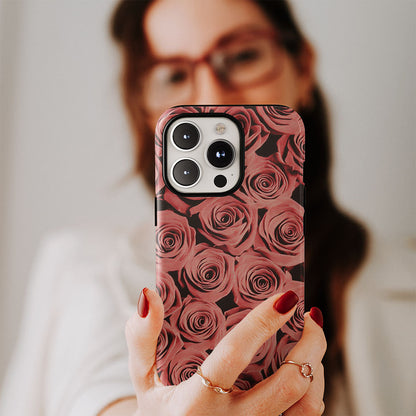 เคส iPhone แบบด้านทนทานพิมพ์ลายด้วยมือสองชั้น 