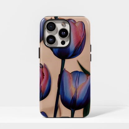 เคส iPhone แบบด้านทนทานพิมพ์ลายด้วยมือสองชั้น 