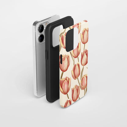 Double-Layer Semi-Handprinted Tough Matte iPhone Case