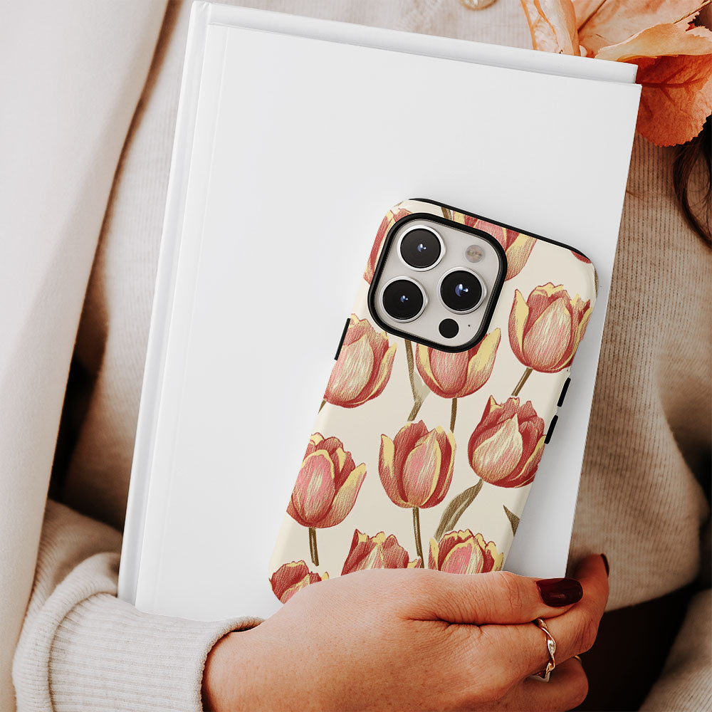 Double-Layer Semi-Handprinted Tough Matte iPhone Case