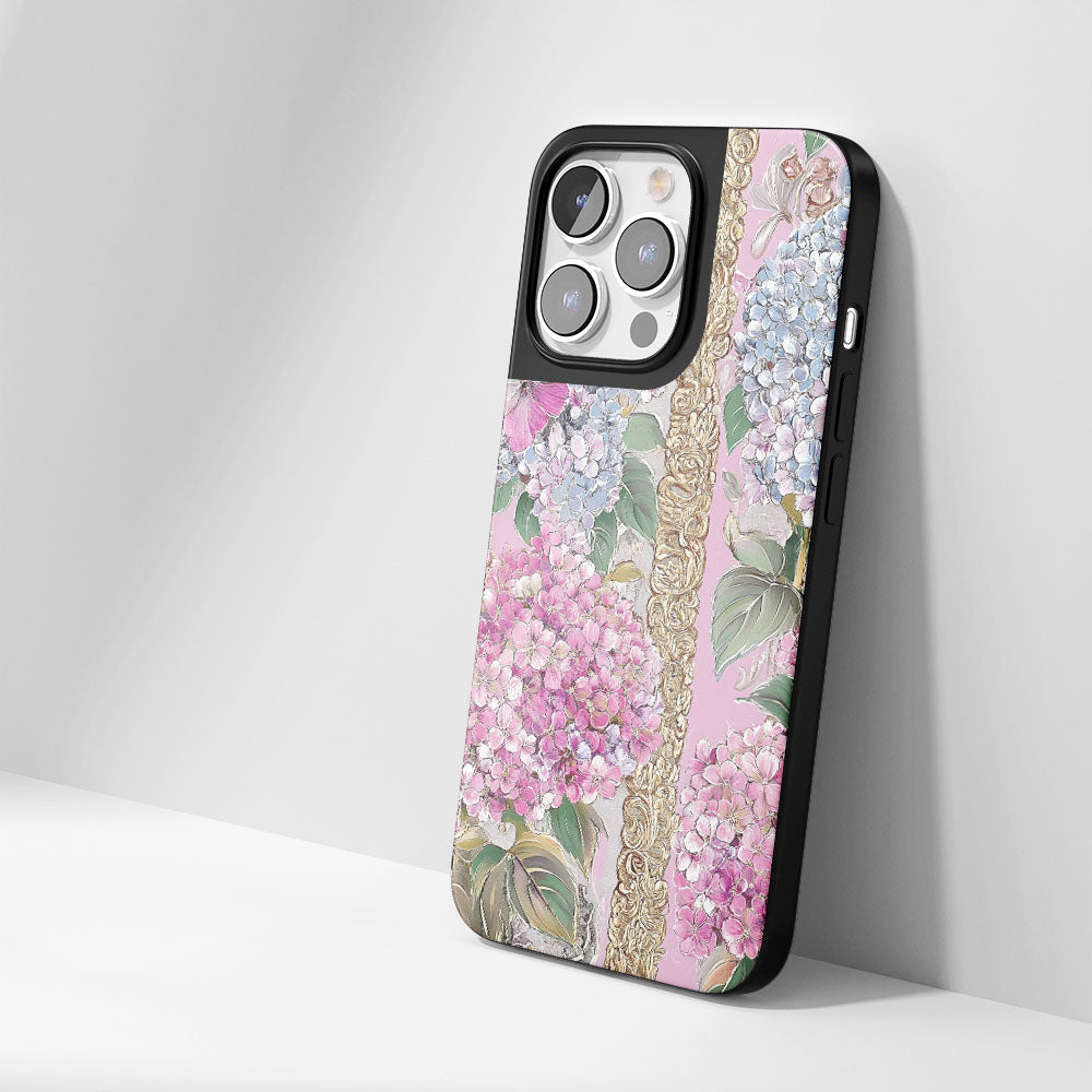 Industry-Level Tough Matte Hydrangea iPhone Case (MagSafe-Compatible)
