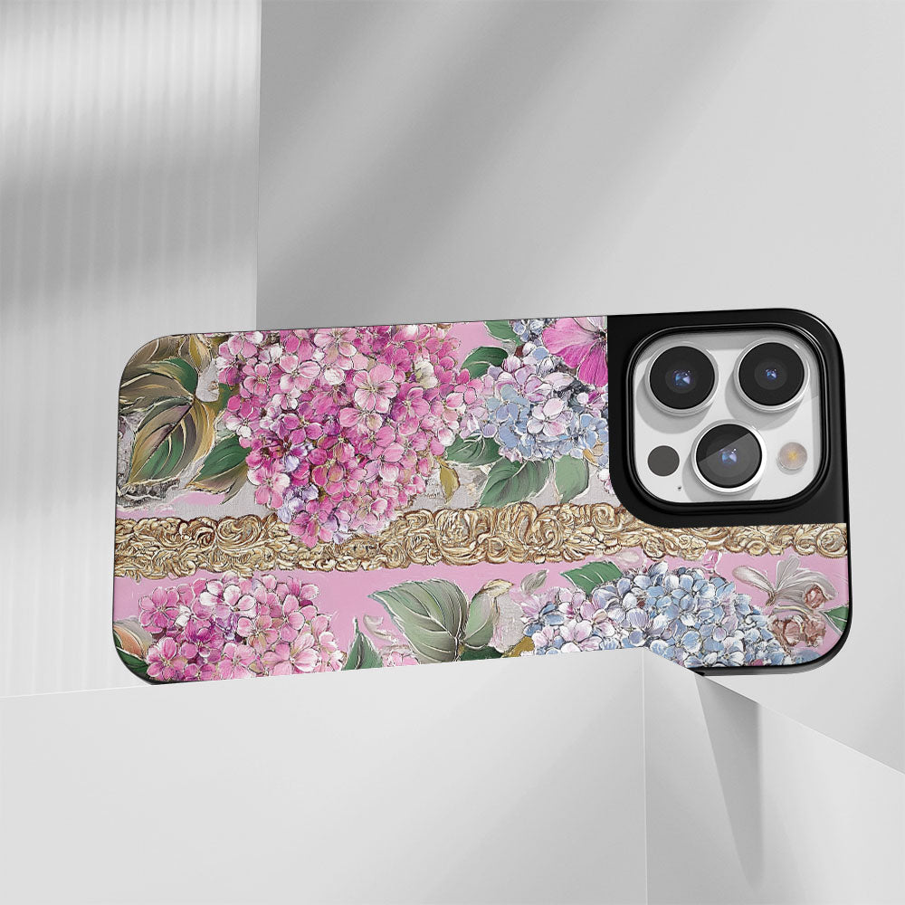 Industry-Level Tough Matte Hydrangea iPhone Case (MagSafe-Compatible)
