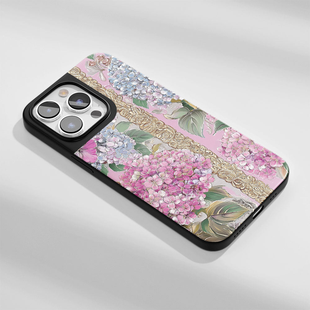 Industry-Level Tough Matte Hydrangea iPhone Case (MagSafe-Compatible)