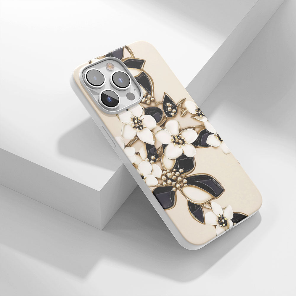 Latest 3rd-Generation Crystal Tough Glossy Jasmine iPhone Case (MagSafe-Compatible)
