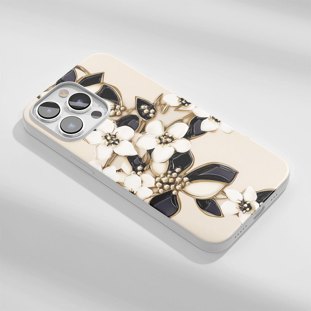 Latest 3rd-Generation Crystal Tough Glossy Jasmine iPhone Case (MagSafe-Compatible)