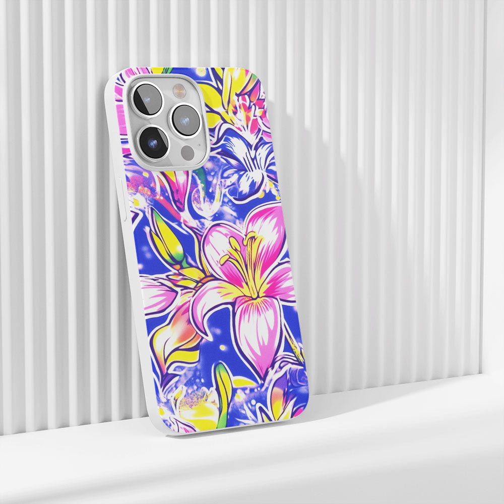 Latest 3rd-Generation Crystal Tough Glossy Lily iPhone Case (MagSafe-Compatible)