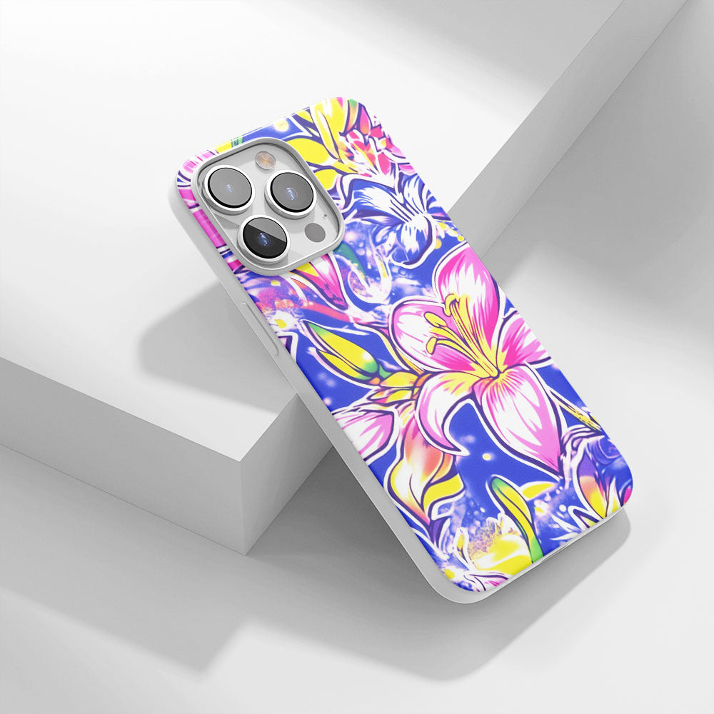 Latest 3rd-Generation Crystal Tough Glossy Lily iPhone Case (MagSafe-Compatible)