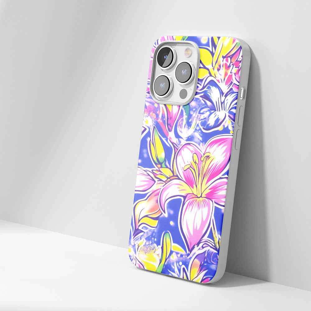 Latest 3rd-Generation Crystal Tough Glossy Lily iPhone Case (MagSafe-Compatible)