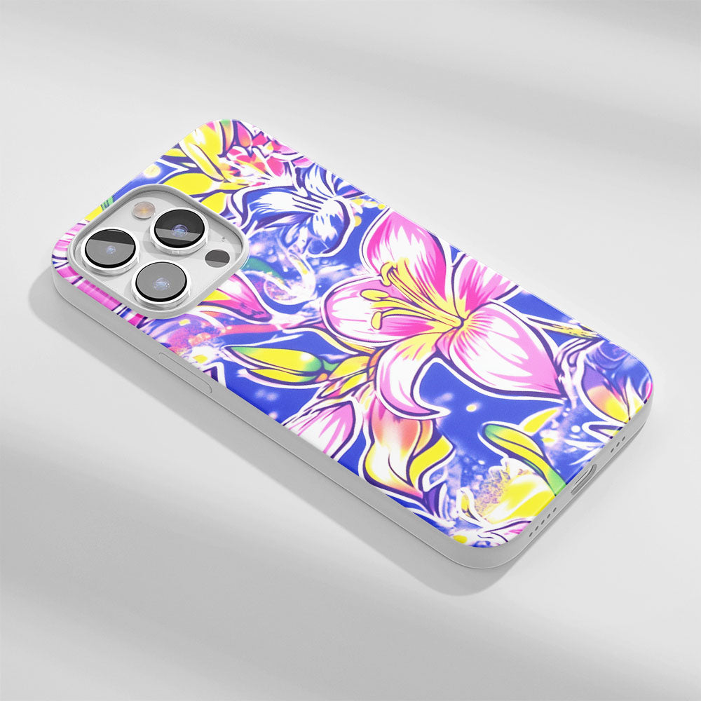 Latest 3rd-Generation Crystal Tough Glossy Lily iPhone Case (MagSafe-Compatible)