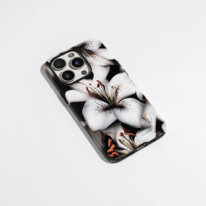เคส iPhone Lily แบบด้านทนทาน 2 ชั้น พิมพ์ด้วยมือครึ่งหนึ่ง 