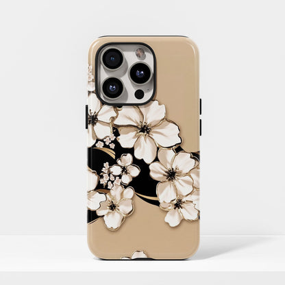 Double-Layer Semi-Handprinted Tough Matte Sakura iPhone Case