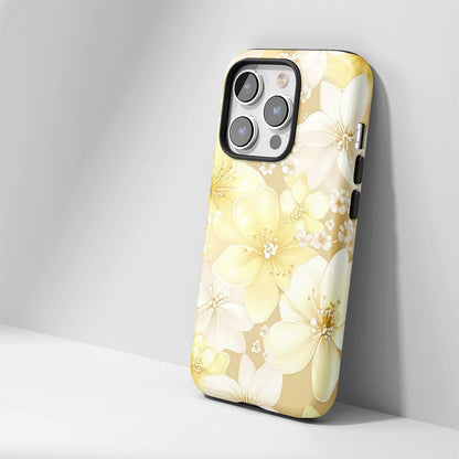 Double-Layer Semi-Handprinted Tough Matte Sakura iPhone Case