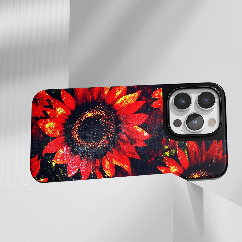 เคส iPhone ดอกทานตะวันเคลือบด้านทนทานระดับอุตสาหกรรม 
