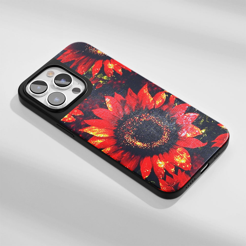 เคส iPhone ดอกทานตะวันเคลือบด้านทนทานระดับอุตสาหกรรม 