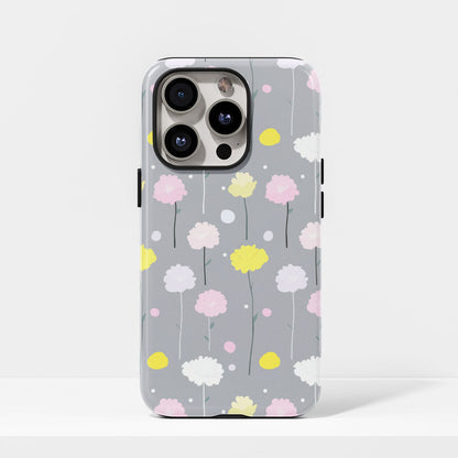 เคส iPhone ลายคาร์เนชั่นเคลือบด้าน 2 ชั้น พิมพ์ลายด้วยมือ 