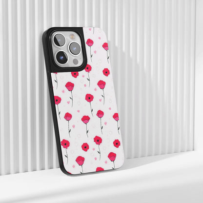 เคส iPhone ลายคาร์เนชั่นเคลือบด้านทนทานระดับอุตสาหกรรม (รองรับ MagSafe) 