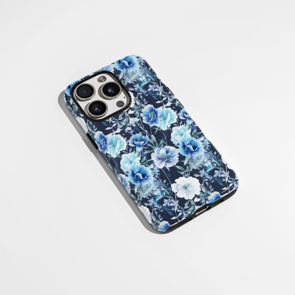 Double-Layer Semi-Handprinted Tough Matte Carnation iPhone Case