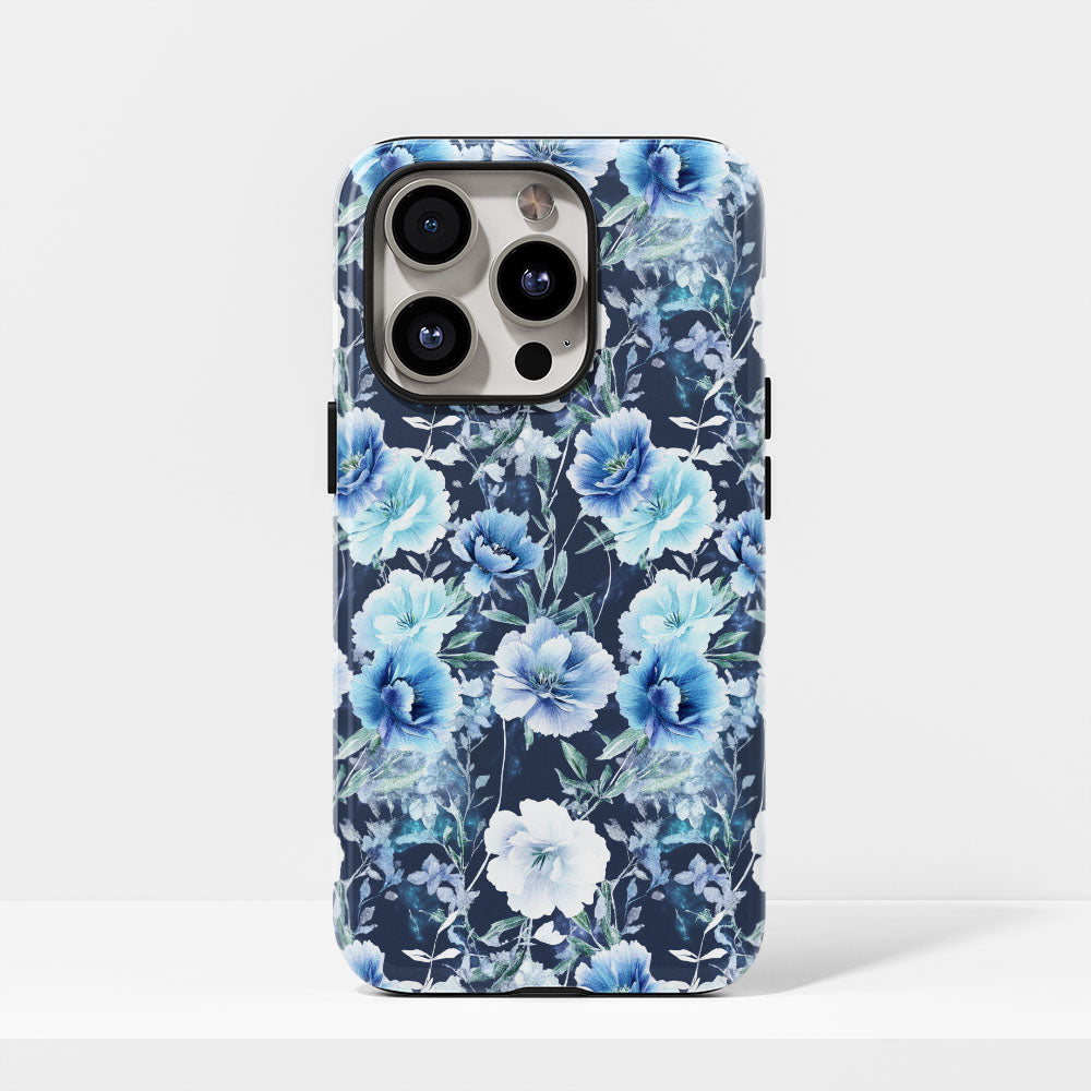Double-Layer Semi-Handprinted Tough Matte Carnation iPhone Case