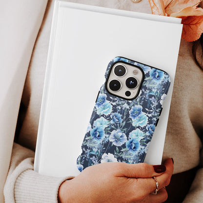 Double-Layer Semi-Handprinted Tough Matte Carnation iPhone Case