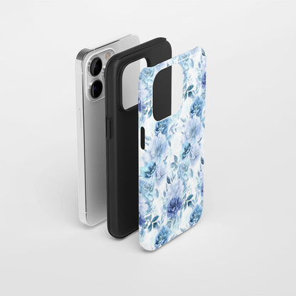 เคส iPhone ลายคาร์เนชั่นเคลือบด้าน 2 ชั้น พิมพ์ลายด้วยมือ 