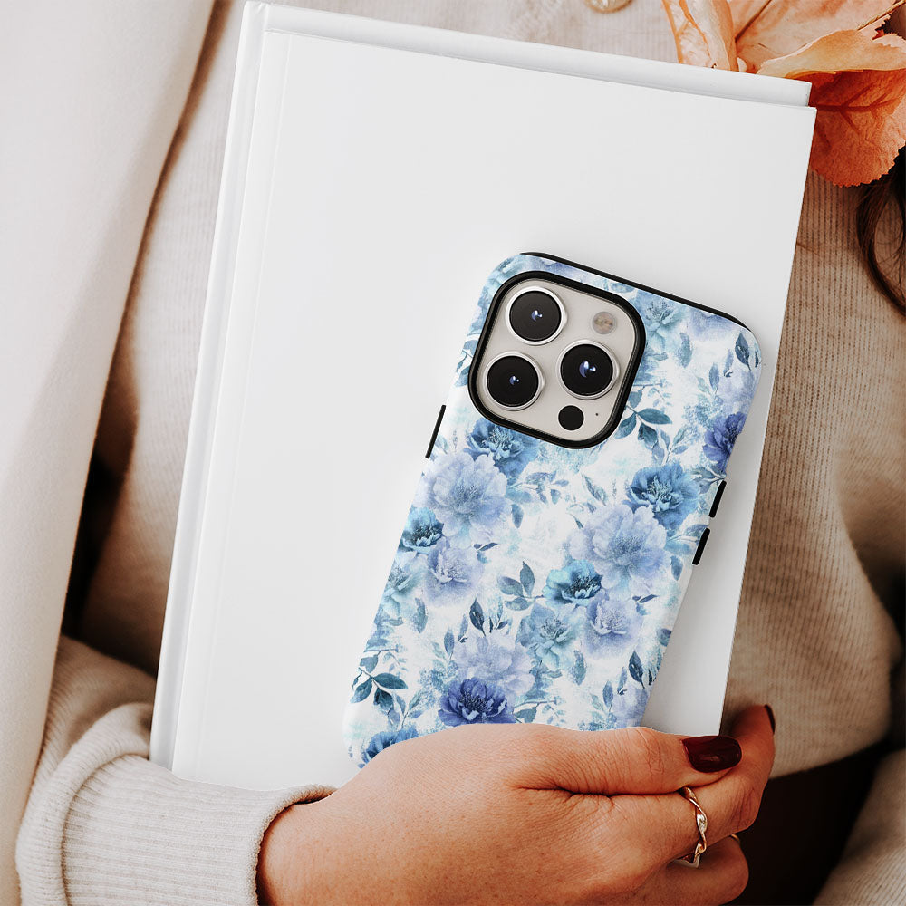 เคส iPhone ลายคาร์เนชั่นเคลือบด้าน 2 ชั้น พิมพ์ลายด้วยมือ 