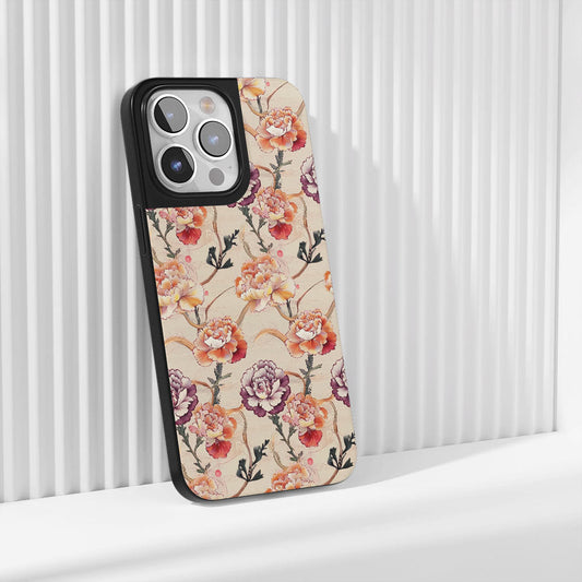 เคส iPhone ลายดอกคาร์เนชั่นเคลือบด้านทนทานระดับอุตสาหกรรม (รองรับ MagSafe)
