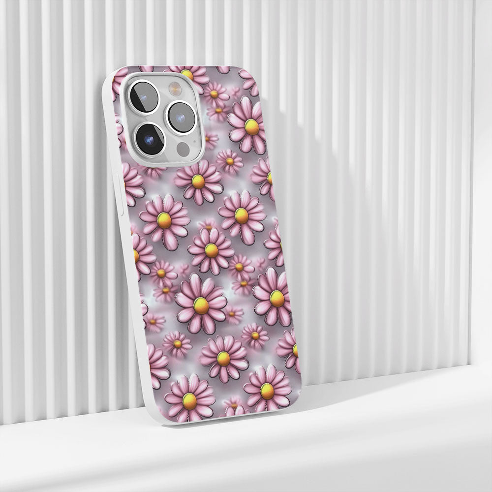 Latest 3rd-Generation Crystal Tough Glossy Daisy iPhone Case (MagSafe-Compatible)