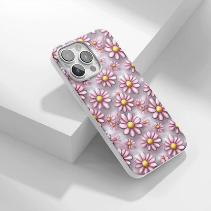Latest 3rd-Generation Crystal Tough Glossy Daisy iPhone Case (MagSafe-Compatible)