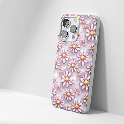 Latest 3rd-Generation Crystal Tough Glossy Daisy iPhone Case (MagSafe-Compatible)