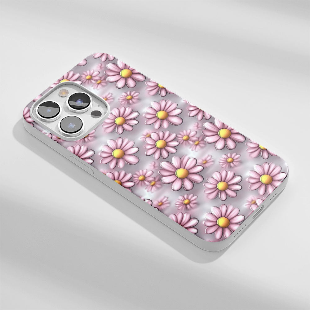 Latest 3rd-Generation Crystal Tough Glossy Daisy iPhone Case (MagSafe-Compatible)