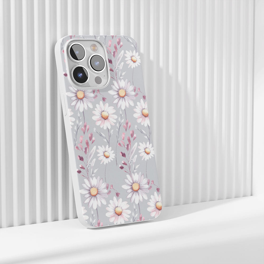 Latest 3rd-Generation Crystal Tough Glossy Daisy iPhone Case (MagSafe-Compatible)
