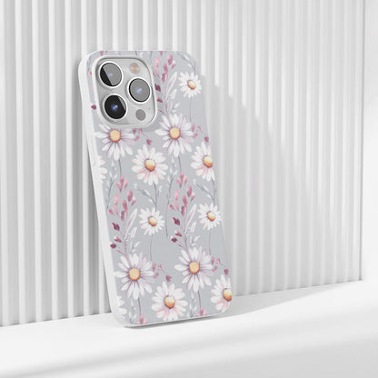 Latest 3rd-Generation Crystal Tough Glossy Daisy iPhone Case (MagSafe-Compatible)