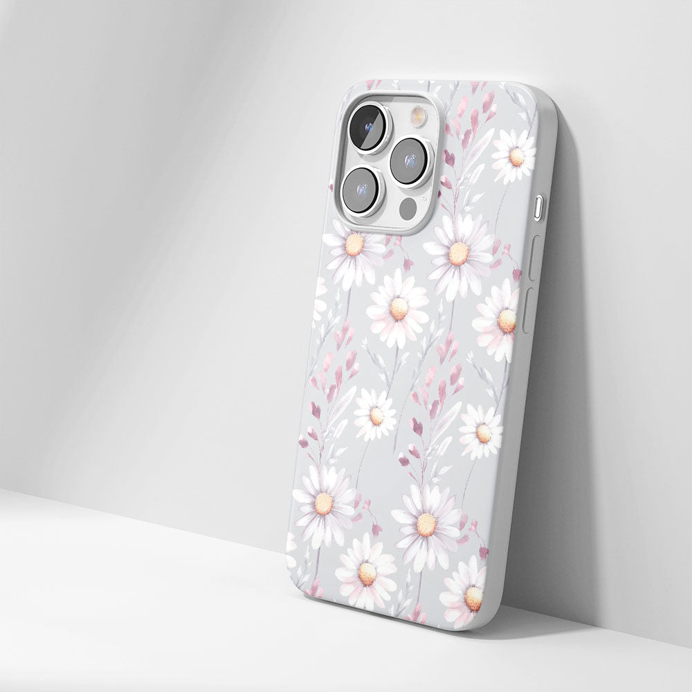 Latest 3rd-Generation Crystal Tough Glossy Daisy iPhone Case (MagSafe-Compatible)