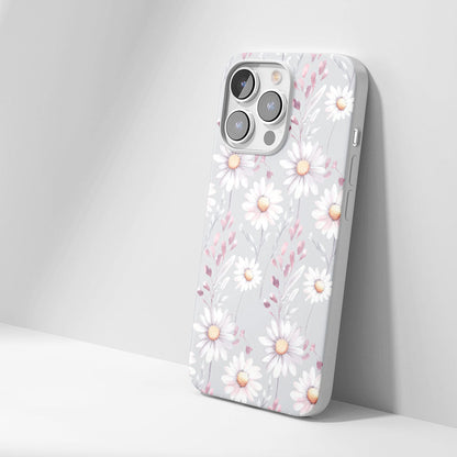 Latest 3rd-Generation Crystal Tough Glossy Daisy iPhone Case (MagSafe-Compatible)