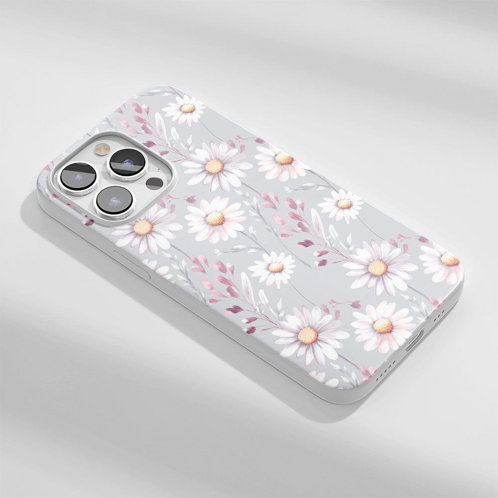 Latest 3rd-Generation Crystal Tough Glossy Daisy iPhone Case (MagSafe-Compatible)