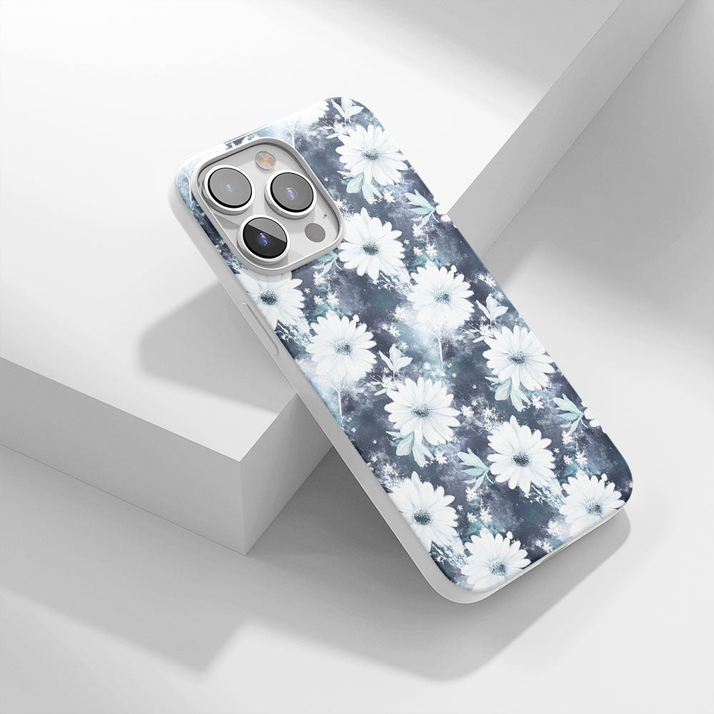 Latest 3rd-Generation Crystal Tough Glossy Daisy iPhone Case (MagSafe-Compatible)