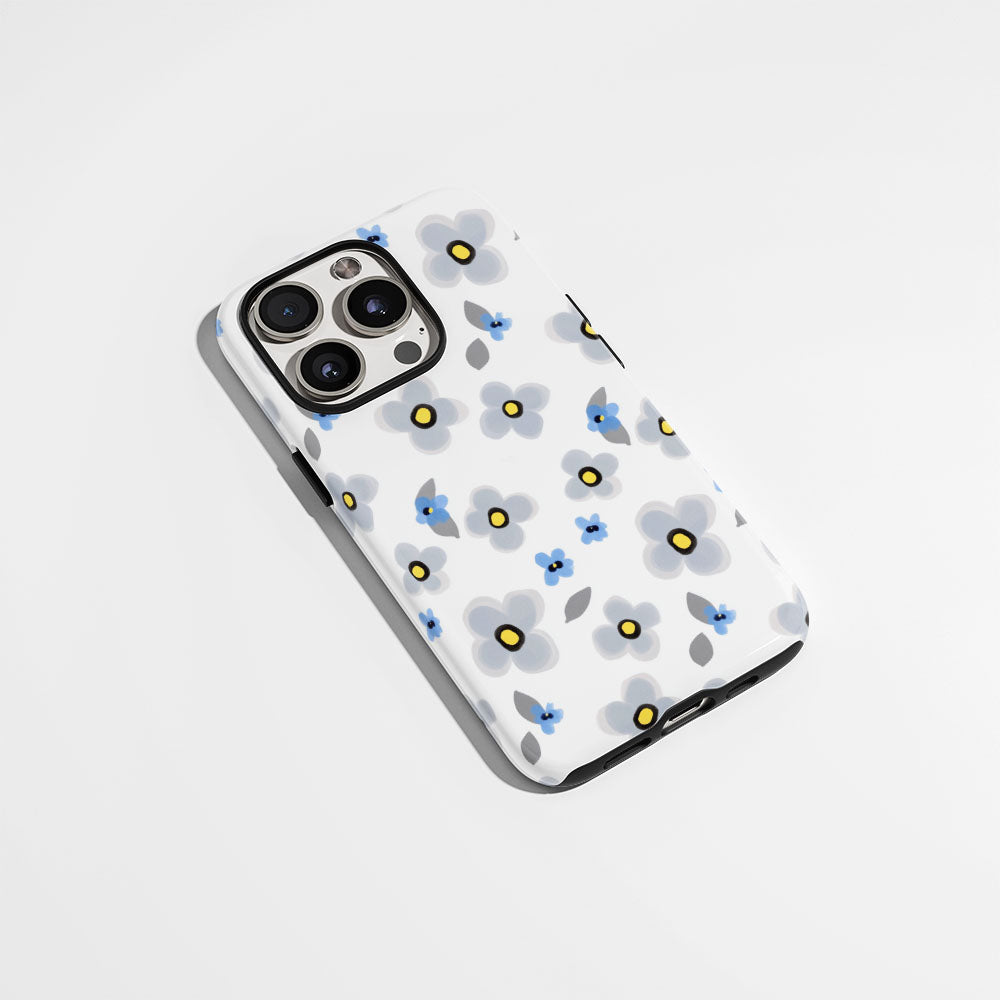 เคส iPhone ลายดอกเดซี่เคลือบด้าน 2 ชั้น พิมพ์ลายด้วยมือ 