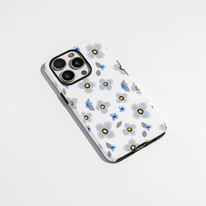 เคส iPhone ลายดอกเดซี่เคลือบด้าน 2 ชั้น พิมพ์ลายด้วยมือ 