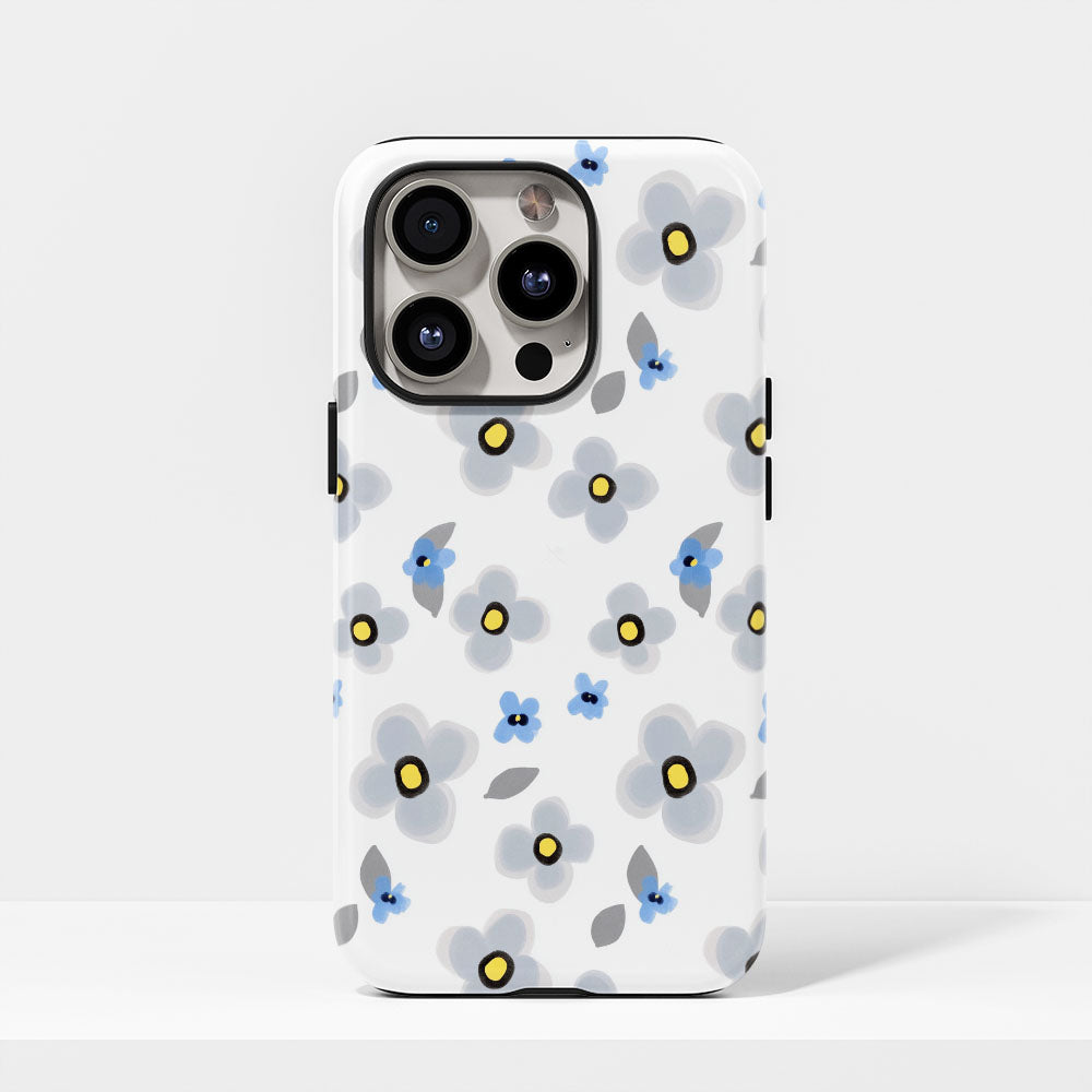 เคส iPhone ลายดอกเดซี่เคลือบด้าน 2 ชั้น พิมพ์ลายด้วยมือ 